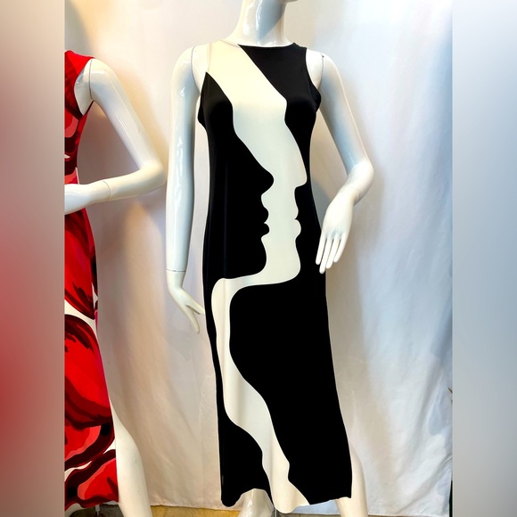 EVA VARRO RAW HEMLINE SIDE SLIT TANK MIDI DRESS -PROFILES - Picture 1 of 5